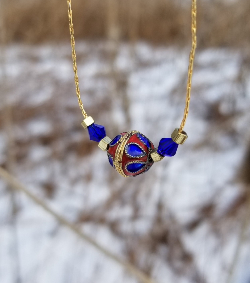 Red and Blue Necklace